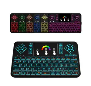 Q9 Mini Keyboard 2.4G Hz Keyboard Nirkabel Udara Mouse Warna Warni Backlit I8