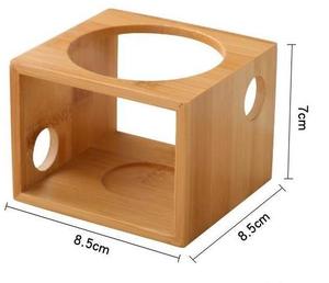 Lampe à Huile Carrée en Bambou Faite à la Main Style <span class=keywords><strong>Ancien</strong></span> Artisanat, Porte-Bougie en Bois, Brûleur d'Encens et d'Arômes pour la Décoration Intérieure - Product Image 4