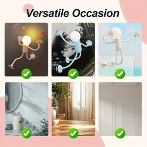 Lampe de nuit amusante en forme de sportif, forme variable, mini lampe polyvalente, lampe de bureau à piles bouton, adsorption sous vide, ornement créatif - Product Image 6