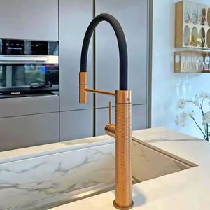 Robinet de cuisine moderne haut de gamme rétractable et rotatif en acier inoxydable à montage sur pont, <span class=keywords><strong>mitigeur</strong></span> classique monotrou chaud/froid - Product Image 4