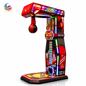 Machine de boxe interactive intelligente avec testeur de force de frappe, éclairage LED dynamique et système musical pour centre de divertissement - Product Image 3
