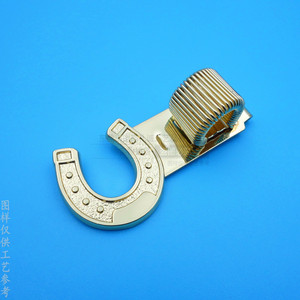 Metal <b>Pen</b> Clip Letter B 45mm Spring Loaded Alloy Electroplated <b>Gold</b> Stationery Accessory - Product Image 3