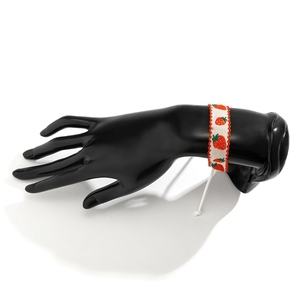 XR-42 Có Thể Điều Chỉnh Sáp Chuỗi Bện Dệt Tay Đồ Trang Sức Phụ Nữ Làm Bằng Tay Bông Và Lanh Đơn Giản Vải Trái Cây Dâu Tây Vòng Đeo Tay - Product Image 5