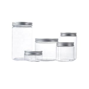 Pots de lotion en plastique PET personnalisés de 4oz 8oz avec couvercles en aluminium Récipients professionnels de stockage de masque capillaire et d'aliments pour les soins de la peau - Product Image 1