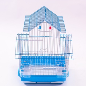 Pink Steel Wire Bird Cage With Red Tray And Bell Toys For Small Birds Indoor Use Modern Design Durable Construction - Product Image 6