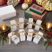 8 Designs Gemischte Eid Mubarak Ramadan Süßigkeiten-Geschenkbox mit Band, Vasenförmige Schokoladenbox für Eid-Partydekoration