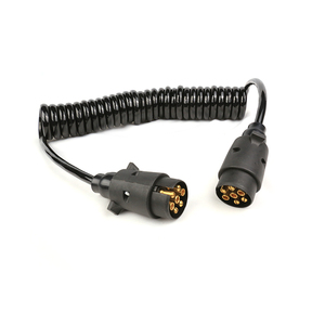 European N Type Trailer Cable 7 Ploe Coil Electrical 7 Core Power Cord <strong>Spiral</strong> 7 Pin Truck Cable/Spring <strong>Electric</strong> Cable - Product Image 1