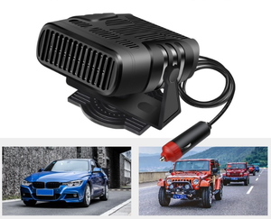 Ventilador de Aire Frío y Caliente para Auto, 12V/24V 120W/150W, Alimentado por USB, Material ABS, Negro + Blanco, para Autos, Camiones, Autobuses, Barcos, Ventilador de Calefacción y Refrigeración - Product Image 2