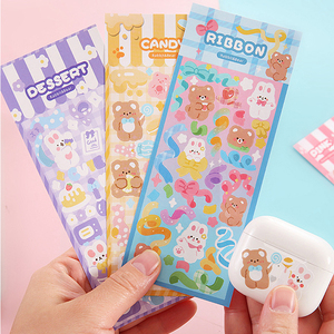 Autocollants décoratifs transparents personnalisés en gros, mignons et de dessin animé, durables, imperméables, écologiques, logo d'entreprise personnalisé pour la promotion - Product Image 5