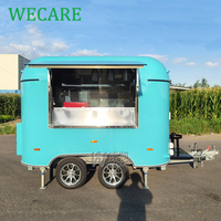 WECARE Chariot de restauration mobile entièrement équipé pour hot-dogs, desserts, cuisine, bar à jus, barbecue personnalisé, churros, crêpes, pizzas