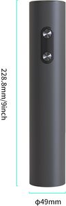 Ensemble ouvre-bouteille électrique noir avec plastique ABS et acier inoxydable, tire-bouchon automatique rechargeable par USB, coupe-capsule - Product Image 5