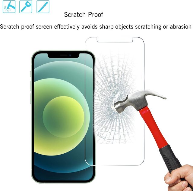 Anti-Shock Tempered Glass Screen Protector with 2.5D Easy Installation Anti-Drop . . . & All Smartphones