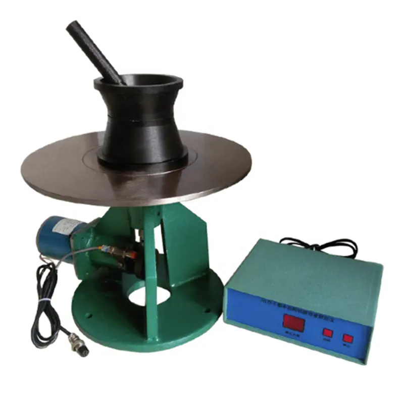 Motorized cement flow table for cement mortar consistency vibrating table