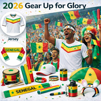 Ensemble de maillots de football personnalisés du Sénégal pour les supporters, équipement sportif pour les clubs, commande en gros