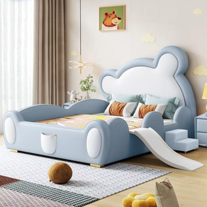 Camas Infantiles Modernas con Forma de Animales, con Cabecera Tapizada de Osito Adorable, Camas Completas para Niños, Venta al por Mayor - Product Image 5