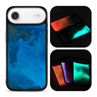 Coque Téléphone Néon Sable Fluorescent Mode pour Série 13-17 Design Personnalisé Matériau PC+TPU Protection 360 Anti-Traces de Doigts