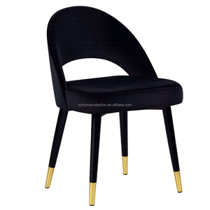 <span class=keywords><strong>Silla</strong></span> de Comedor Contemporánea, <span class=keywords><strong>Silla</strong></span> de Terciopelo con Respaldo Redondeado para Restaurante, Cafetería y Apartamento - Product Image 4