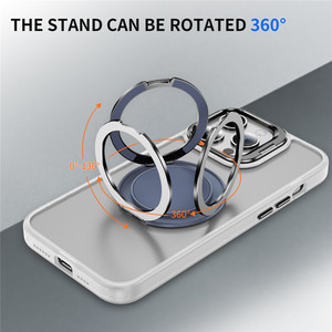 Funda Magnética Giratoria 360° Translúcida Mate de TPU+Acrílico para <span class=keywords><strong>iPhone</strong></span> 17 16 15 14 <span class=keywords><strong>13</strong></span> <span class=keywords><strong>Pro</strong></span> <span class=keywords><strong>Max</strong></span>, Carcasa Rígida Trasera para Móvil - Product Image 3