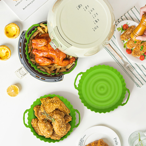 อุปกรณ์เสริมสำหรับหม้อทอดไร้น้ำมันแบบใช้ซ้ำได้ ถาดอบในเตาอบ ตะกร้าอบไก่ หม้อซิลิโคน กระทะย่าง อุปกรณ์ย่าง แผ่นรองหม้อทอดไร้น้ำมัน - Product Image 3
