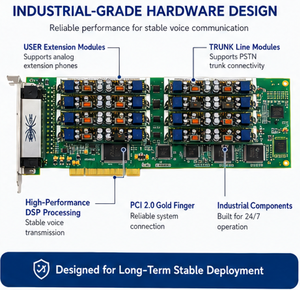 Tarjeta PCI <span class=keywords><strong>CTI</strong></span> Synway SHT-16B-CT/PCI V2.0 de 16 Canales con Módulo de Línea Troncal y Extensión de Usuario para Voz Analógica - Product Image 3