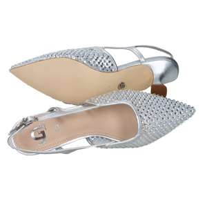 รองเท้าส้นสูงแบบสวม Gold & Gold Donna สีเงิน ขนาด 39 ส้นสูง 6 ซม. - Product Image 6