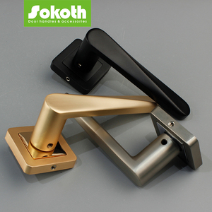 Poignées <span class=keywords><strong>de</strong></span> <span class=keywords><strong>porte</strong></span> en alliage d'aluminium <span class=keywords><strong>de</strong></span> conception européenne à levier, très vendues, pour portes intérieures en bois - Product Image 1