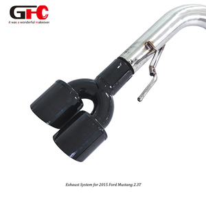 ระบบท่อไอเสีย GFC สำหรับรถฟอร์ด มัสแตง 2.3T ปี 2015 แบบท่อตรงเต็มระบบ ปลายท่อสี่ทาง ขัดเงาแบบกระจก ผลิตจากสแตนเลสสตีล พร้อมท่อแคทแบ็ก - Product Image 6