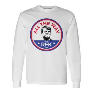 RFK Bobby Robert F Kennedy T-shirt à manches longues avec design de campagne 1968 - Product Image 1