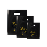 Sacs en plastique durables et écologiques avec logo personnalisé, soufflet de fond et poignée longue pour petites entreprises, boutiques et vêtements de détail