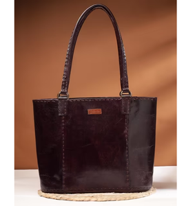Sac fourre-tout pour femmes, inspiré des modèles professionnels, fabriqué en cuir véritable à 100 %, offrant robustesse, douceur, élégance, style vintage, été, automne - Product Image 3