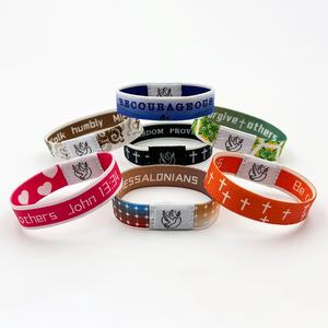 Fabrieksgroothandel NFC-chip met dagelijkse bijbeltekstherinnering RFID-stof elastische polsband armband - Product Image 2