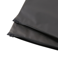 Sacs d'emballage pour vêtements personnalisés gris luxe avec logo, sacs à fermeture éclair givrés transparents, sacs en plastique à fermeture éclair givrés