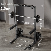 Lft K1 Rack de musculation multifonctionnel en métal pour squats et développés couchés, équipement de fitness à domicile, barre de traction, support de barre d'haltères professionnel 125 cm pour hommes