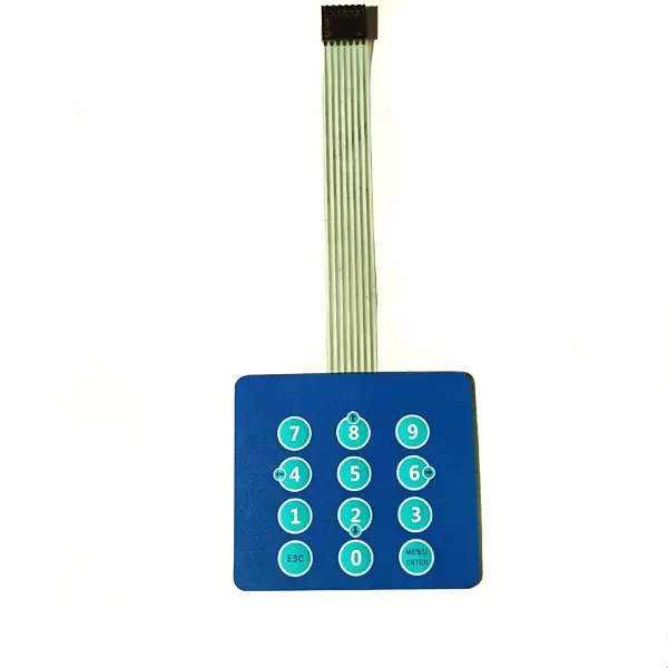 Botón de entrada rápida de fábrica, domo de metal, interruptor de membrana de 12 teclas, teclado 3x4, 3x4, matriz PCB