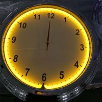Großhandel Leere 18-Zoll Einzelrohr Verchromte Neon-Wanduhr mit Individuellem Design für Werbung und Dekoration