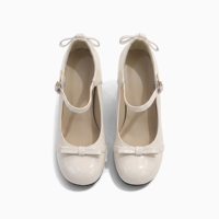 Chaussures Mary Jane pour femmes, bout rond, talon épais, en cuir verni, avec nœud, logo personnalisé, faible MOQ, vente en gros pour usage décontracté – Fabrication OEM/ODM