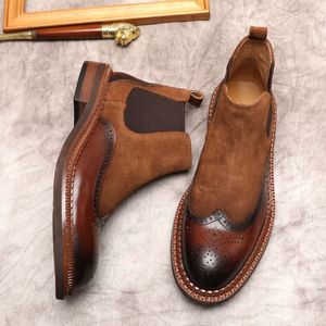 Zapatos Formales Personalizados - Construcción Goodyear Welt - Punta Cuadrada - Sin Cordones - Antideslizantes - Transpirables - Para Hombre - Product Image 4