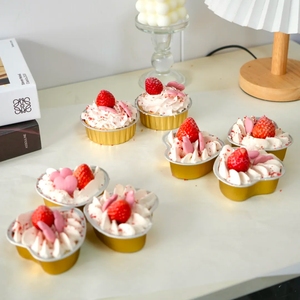 Re3g 130ml hình trái tim bánh cupcake hộp nhôm lá nhỏ bánh chảo với nắp cho Đảng - Product Image 5
