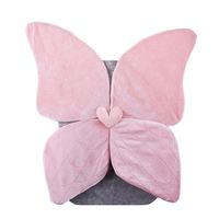 Moda Rosa terciopelo mariposa Hada ala rendimiento alas de Ángel para niños