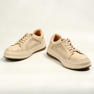 Baskets décontractées Off White pour hommes, à lacets, en cuir respirant, style jeune - Product Image 3
