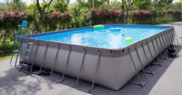 Piscine à cadre métallique en bâche PVC 0,9 mm, durable et personnalisable, vente en gros par l'usine de Shanghai