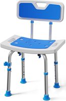 Chaise de douche pour salle de bain avec dossier, siège de bain réglable en aluminium pour personnes âgées