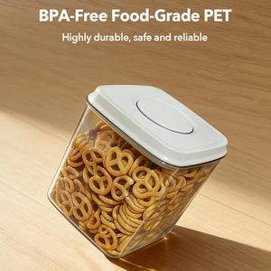 Conteneur de stockage alimentaire personnalisé, boîtes de rangement portables pour céréales, distributeur de farine et de riz en plastique hermétique, rangement de cuisine - Product Image 5
