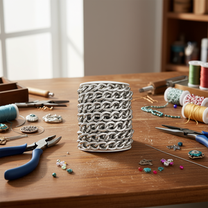 Catena in Metallo Ilan 18x24mm 7M Argento per Creazione di Gioielli - Product Image 3