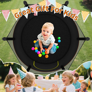 <span class=keywords><strong>Trampoline</strong></span> d'intérieur pour enfants Zoshine avec filet de protection haute densité, ressorts anti-rouille robustes, stable et silencieux - Product Image 5