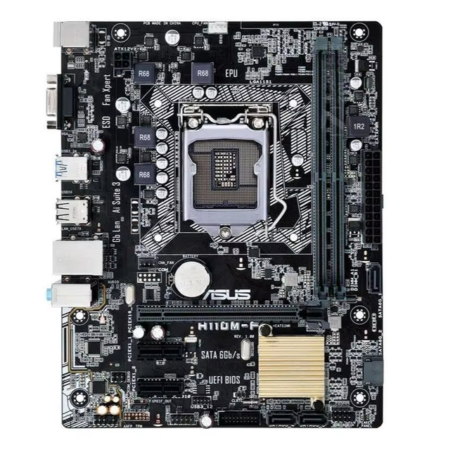 Gigabyte H110M Motherboard New LGA1151 Dual DDR4 32GB RAM Micro-ATX Desktop 6th 7th Generation Gaming Intel Chipset