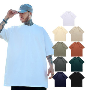 Camiseta Personalizada de 230g, Estilo Casual, Lavada, Talla Grande, 100% Algodón, Estampado por Transferencia Térmica, Holgada, de Hombros Anchos - Product Image 3