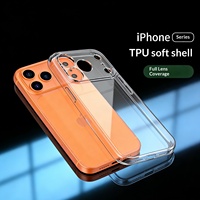 Coque de téléphone portable transparente en TPU souple antichoc et anti-traces de doigts pour iPhone 17 18, design personnalisable par moulage par injection