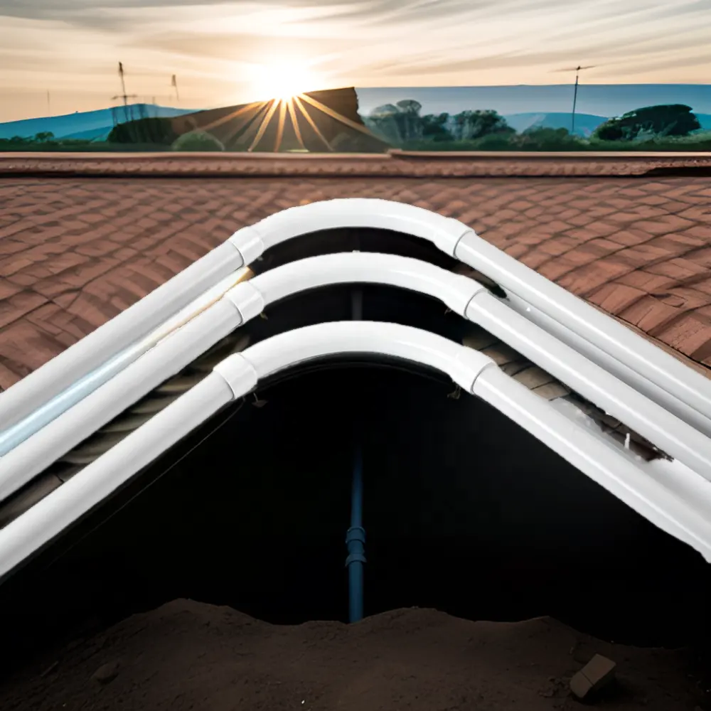 Tubería en T solar de conducto de PVC de alambre eléctrico gris resistente para exteriores duros