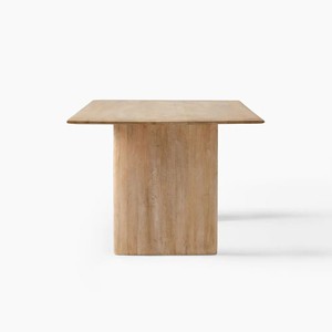 Ensemble de table à manger rectangulaire moderne de 72 "86" en bois de chêne massif 6 meubles de salle à manger de 8 places - Product Image 3